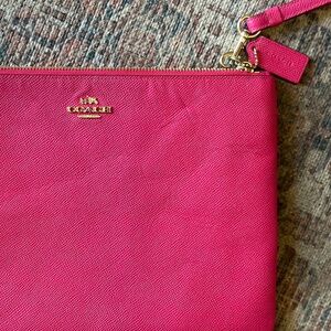 Coach Pebble Leather Large Clutch